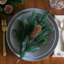 Ivydale 17Pcs Faux Pine Branches Norfolk Stem for Christmas Decoration, Artificial Greenery Plants Pine Needles with Pinecones for Table DIY Home Winter Indoor Vase Real Touch Christmas Decorations