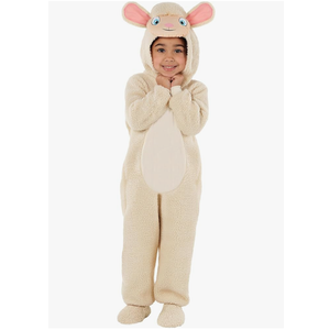 Morph Kids Lamb Costume - Toddler Sheep Jumpsuit - Animal Outfit for Kids - Cute Lamb Jumpsuit for Dress Up 1-2y