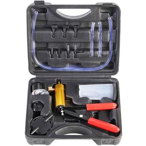 beduan 16pcs Brake Bleeder Kit Hand Held Vacuum Pump Tester with Adapters for Automotive (Black)