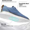 Men's Oxfords Business Shoes Fashion Mesh Casual Dress Walking Sneakers Comfortable Lightweight Soft Sole (Blue), 45