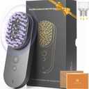 UNIWA Scalp Massager Hair Growth Brush, Hair Oil Applicator, 3 in 1 Scalp Massage Tool, Head Scalp Massager for Relax, Cordless Electric Brush for Hair Care, Oil Dispenser Comb, Mothers Day Gifts,Grey