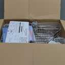 SEIRIONE Corner Shower Caddy Tension Pole, Quick Setup, Rust-Free Bathroom Shower Organizer Corner for Bathtub Shampoo Storage, 4-Tier Adjustable Shelf, Drill Free, Fits 34 to 116 Inch Height, Silver