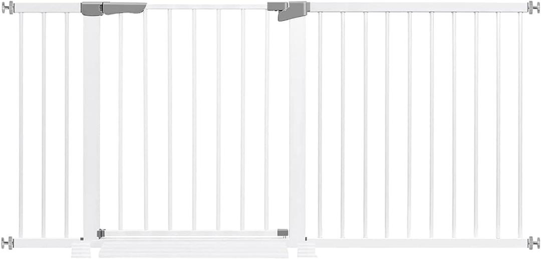65.5"-68.5" Extra Long Baby Gate for Stairs, Auto Close Safety pet Gates, Extra Tall and Wide Child Gate, Durability Dog Gates for The House, Doorways. Pressure Baby Gate for Dogs Indoor.