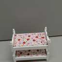 Zerodeko Lps Accessories Bunk Beds Set 1 12 Scale, Doll House Furniture of Bunk Bed with Ladder, Wooden Miniature Furniture Model, Kids Bedroom Set Play Toy Sets