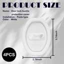 4PCS Door Latch Lock Cover, Upgraded Silicone Car Door Strike Protector, Silent Shock Vehicle Doors Locks Guard, Universal Accessories Car Doors Edge Protector for Most Vehicles(White)