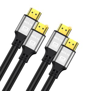 8K HDMI Cable 10 FT 2-Pack, 48Gbps 8K@60Hz 4K@120Hz, HDCP 2.2 & 2.3, DTS:X, HDR 10 Compatible with Roku TV/eARC/3D/PS5/HDTV/Laptop/Blu-ray High Speed HDMI Cable(Silver)