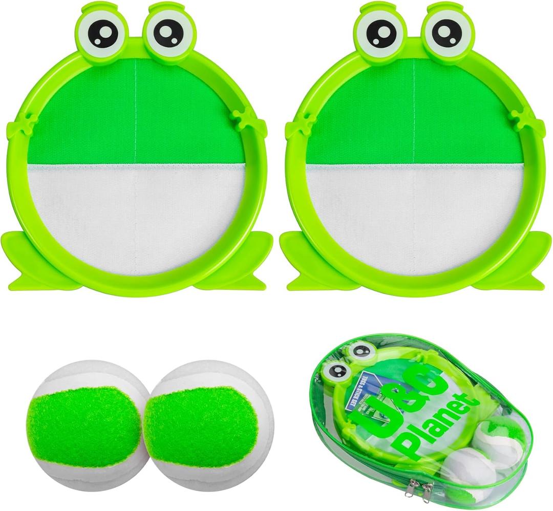 Toss and Catch Ball Game Set, Sticky Ball Paddle Catch Game for Kids, Summer Outdoor Backyard Beach Pool Yard Toy Gift for Boys Girls Ages 3-12