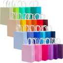  24 Colors Small Gift Bag with Handles Bulk 24PCS Paper Party Bags 8.3"x6"x3" Multiple Uses (Small Size)