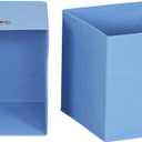 Household Essentials 6 ct Open Fabric Cube Storage Bins, Carolina Blue