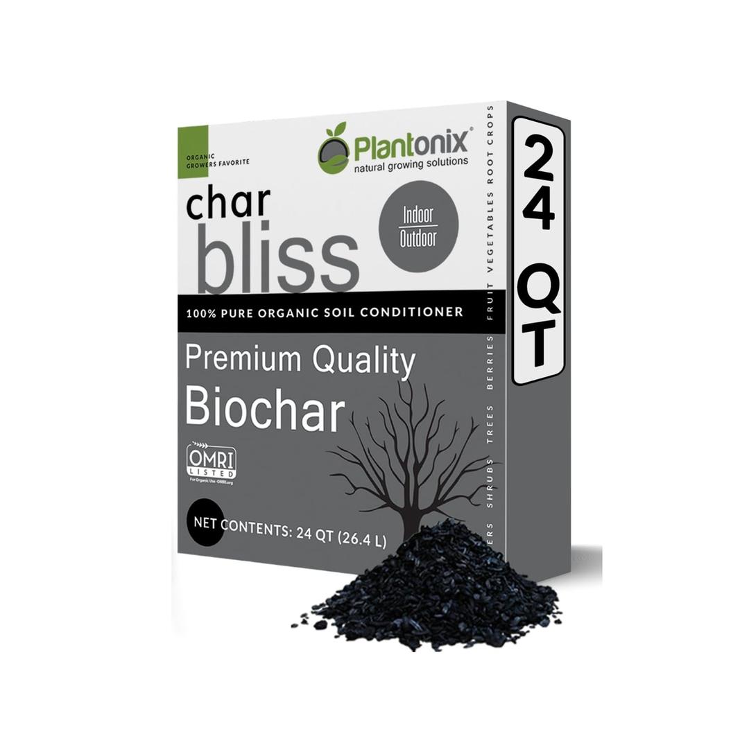 Char Bliss (24 Qts)  - Biochar Soil Amendment - Charcoal for Plants 