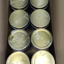 novelinks 8 oz Clear Plastic Jars with Airtight Lids, 8 Pack Plastic Mason Jars with Lids 8oz, Refillable Storage Slime Containers & Small Spice Jar for Kitchen Organization (8 Pack,Gold)