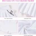 Toddler Girl Skirts with Shorts and Pockets Athletic Shorts Skirts for Girl A Line Scalloped Tennis Skater Skorts (White)