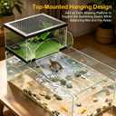 Turtle Basking Platform with Kit for Red Eared Slider Extra Large | Top Mounted Hanging Dock Escape-Proof Design Turtle Elevated Basking Loft Area Slip-Resistant Ramp Fits 18-24'' Wide Aquarium