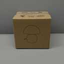 Small Mushroom Lamp, USB-Plug In Bedside Table Lamps With 3-Temperature LED Bulb Dimmable, Unique Cute Aesthetic Home Decor for Living Room, Bedroom, Modern Ceramic Base Glass Lamp(Orange)