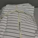 MooMee Striped Duvet Cover Set 100% Washed Cotton Linen Like Textured Breathable Durable Soft Comfy (White Dark Grey Wide Stripes, Palatial King/Oversized King 120"x98")