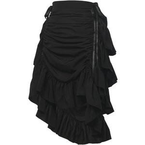 GRACEART Women's Victorian Steampunk Skirt Pirate Costume Burlesque (Black, L)