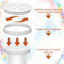2 Pcs 5 Gallon Bucket Lids, Plastic Screw Seal Cap, Reusable 5 Gal Food Grade Storage Bucket Lid for Chicken Feeders, Paint Coatings, Food Storage Buckets (White)