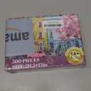 500 Pieces Jigsaw Puzzles for Adults, Beautiful Spring Puzzle for Teens Adults Elderly, Blooming Street City Puzzle 500 Pieces, Cute Puzzles with Letters on Back, Challenging Family Game Gifts, 20.5x15in