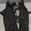 Geyecete Winter Warm Coat Waterproof Dog Jacket with Harness Traction Belt, Pet Outdoor Jacket - Black - L