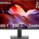 SANSUI Monitor 24 Inch 100Hz PC Monitor, HDMI VGA Ports VESA Mount, FHD Computer Monitor Ultra-Slim Ergonomic Tilt Eye Care for Home Office (ES-24F2, HDMI Cable Included) (Black)
