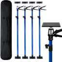 4PK Support Pole, Steel Telescopic Quick Adjustable 3rd Hand Support System, Support Rod, 360 Rotating with 45 Tilt Stand or Construction Rods, Cabinet Jacks, Cargo Bars, Drywalls