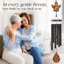 FLAGWIX Sympathy Gifts for Loss of Loved One - Memorial Angel Wind Chimes 32" for Outside - Remembrance & Bereavement Gift Ideas, Condolence Memorial Gifts for Loss of Mom Dad, Ideal for Funeral