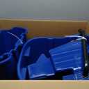 Rubbermaid Commercial Products WaveBrake 35 QT Side-Press Mop Bucket and Wringer Combo on Wheels, Blue, for Heavy-Duty Floor Cleaning