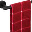 TocTen Hand Towel Holder/Towel Ring - Thicken SUS304 Stainless Steel Bathroom Hand Towel Bar, 9Inch Heavy Duty Wall Mounted Towel Rack Hanger (Matte Black)