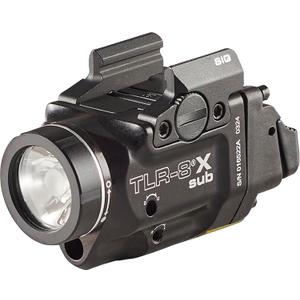 Streamlight 69417 TLR-8 X sub 500-Lumen Rail-Mounted Tactical Weapon Light with Integrated Red Aiming Laser Exclusively for Sig Sauer P365/XL Closed Rail Systems Only, Black