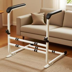Stand Assist Aid for Elderly/Seniors/Disabled, Couch/Chair Lift Assistance Stand Up Devices with 6-Level Adjustable Height, Help Standing Aids & Supports, 450lbs Loading, White
