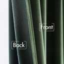 MIULEE Velvet Curtains 84 inches 2 Panels - Luxury Blackout Curtains for Bedroom Living Room Thermal Insulated Super Soft Window Drapes Rod Pocket & Back Tab, Olive Green, W52 x L84 inches