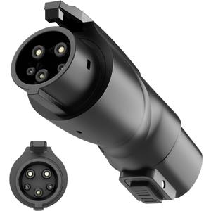 Tesla to J1772 Adapter with Fixed Lock Works, Max 80A 250V Converter Compatible with Nacs Wall Mobile Connector Target Chargers for All J1772 EVs (Black)