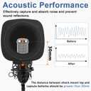 Microphone Isolation Ball, Microphone Isolation Shield Pop Filter for Microphone for Noise and Reflection Reduction, Sound-Absorbing Foam Cover for Recording Studios, Singing, Live Stream