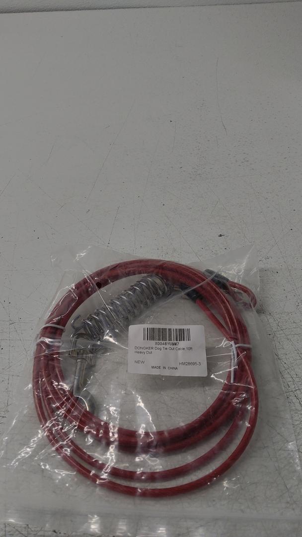 Danger Dog Tie Out Cable 10 Ft Heavy Duty Red