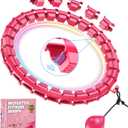 Fit Hoop Weighted Hula Pilates Circles, 32 Detachable Parts & 65-Inch Plus-Size Fit, Weight Loss Fitness Gear, Quiet Home Workout Tool