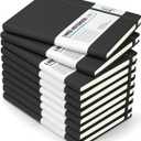 Dynta Hardcover Journal Notebooks, 10 Packs A5 Lined Journals Bulk for Writing 200 Pages/100Sheets, 8.4 x 5.8 inch, Classic Ruled Notebook for Work/Travel/College/Note Taking(Black)