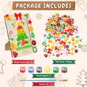 Cholemy 25 Pcs Christmas DIY Picture Frames Crafts Wooden DIY Photo Frame with Xmas Stickers and Acrylic Paints for School Game Home Classroom Activities Party Decorations