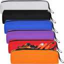 Hillban 6 Pack Extra Long Tool Bag Zipper Pouch 16 x 4 x 4 Inches Utility Canvas Tool Bag Electrician Multipurpose Storage Pouch for Tools, Gadgets, Cosmetics, Stationery, Travel Accessories, 6 Color