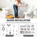 Potty Training Seat, Upgrade Toddler Toilet Seat for Kids Boys Girls, 3 in 1 Potty Training Toilet with Step Stool Ladder-Non Slip Foldable (Gray+White)