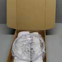 Tall Lamp Shades Set of 2, Drum Lampshade for Table Lamps Floor Lamp, 10" Top X 10" Bottom X 13" High White Large Line Fabric Lamp Shades, Easy Assembly Replacement Lampshades