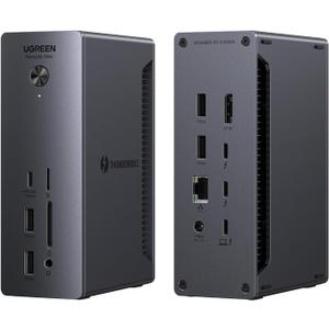 UGREEN Thunderbolt 4 Dock 13-in-1 40Gbps Docking Station with Dual 4K@60Hz Single 8K Display, 90W Charging for Laptop, 2.5GbE, SD/TF 4.0. Revodok Max 213 for MacBook Surface Pro and More