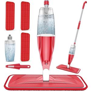 Spray Wet Mops for Hardwood Floor Cleaning: EXEGO Microfiber Dry Dust with 3 Washable Pads for Swiffer PowerMop  Flat Floor Mops with Sprayer for Wood Laminate Ceramic Tiles