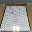 18x24 Poster Frame, Solid Oak 18 x 24 Poster Frames Matted to 16x20, 24x18 Natural Wooden Frame Horizontal or Vertical Wall Mounting, (Walnut Set of 1)