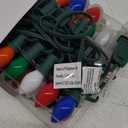 Novelty Lights C7 Multi Ceramic Christmas Light Set - Indoor/Outdoor String Lights - Opaque Bulbs - Green Wire - 25 Foot