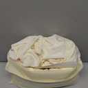 2 Packs Ivory Table Clothes for 4 Foot Rectangle Tables, One-Piece Wrinkle Resistant Stretch Spandex Table Covers with Skirt for Event Banquet Wedding Birthday Party