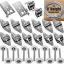 Luxbaro Garage Door Hinges and Rollers for 8' Height Garage Doors, Garage Door Hardware Kit Include Hinges, Rollers, Top Bracket, Wire Rope