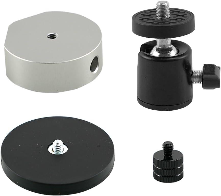 RYANSTAR RACING Starlink Mini Magnetic Mount - Adjustable Angle Car Roof and Dashboard Mount - Aluminum Alloy Tripod Adapter - Temporary Magnetic Fixation - Supports 37lb WeightSivler (Silver)
