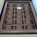 ROTHWELL 18-Slot Watch Case with Drawer Luxury Watch Box for Men, Real Glass Top, Lockable, Display Case for Collections (Tan/Brown)