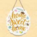 2 x Bee Decor Accessories Bee Decorations for Home Funny Wall Art Decor Hanging Sign Wood Plaque Block for Home Farmhouse Gate Living Room Bedroom