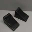 Heavy-Duty Rubber Wheel Chocks with Eyebolt for Cars, RVs, Trucks, Trailers, and Vehicles, 2 Pack Anti-Slip Design Chocks Black Wheel Wedge, (6.5" x 3.75" x 4"), 2 Pcs